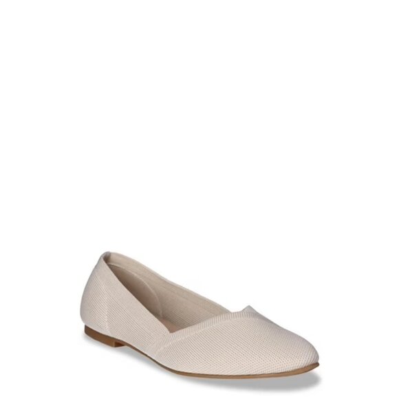 Time And Tru Shoes - Time and Tru Women's Knit Ballet Flats, Size 8, Slip-On, Medium Width, Flat Heel